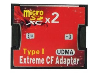 CF Card Adapter Extreme Type I for 2x MicroSD/SDHC/SDXC (Blister)